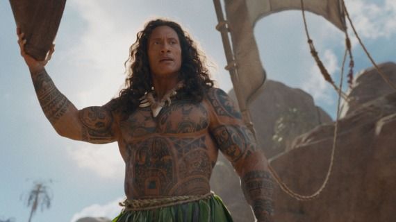 Dwayne Johnson as Maui in Moana